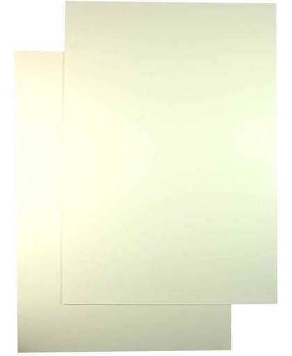 Luxe A5 Karton - Wit met Relief – 14,8 x 21cm – 50 Stuks - voor het maken van o.a. kaarten, scrapbooking en heel veel andere creatieve doeleinden.