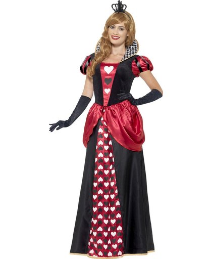 Queen of Hearts jurk - Hartenkoningin lange jurk met harten - maat 44-46