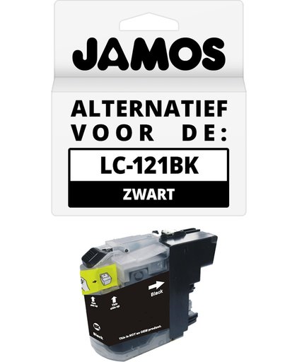 Jamos - Inktcartridge / Alternatief voor de Brother LC-121BK Zwart