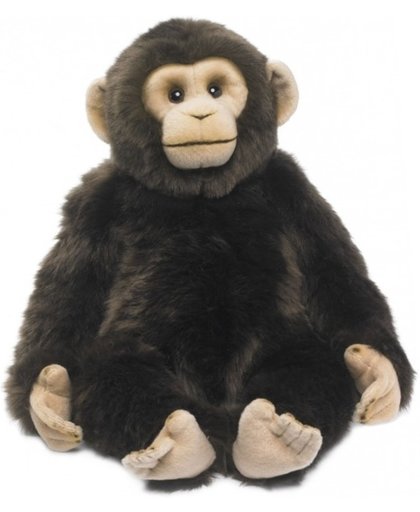 Apen knuffel - WNF pluche Chimpansee apen knuffel van 39 cm