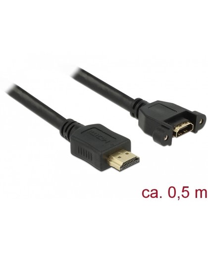 DeLOCK 85463 0.5m HDMI Type A (Standard) HDMI Type A (Standard) Zwart HDMI kabel