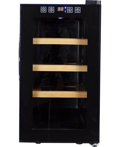 Wijnklimaatkast Compact met touch screen glazen deur - 8 Flessen