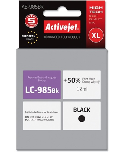 ActiveJet AB-985BR 12ml 300pagina's Zwart inktcartridge