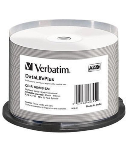 Verbatim DataLifePlus CD-R 700MB 50stuk(s)