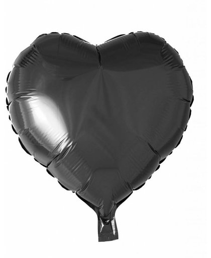 Helium Ballon Hart Zwart 46cm leeg