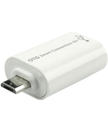 Lindy 31933 microUSB B USB A Wit kabeladapter/verloopstukje