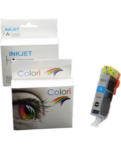 inkt cartridge voor Canon CLI 521 cyan|Toners-en-inkt