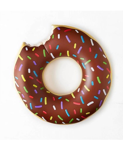 Grote opblaasbare chocolade donut zwemband - 100 CM
