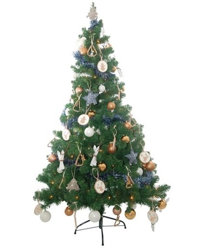 Everlands versierde Imperial Pine Kunstkerstboom Scandinavisch Stoer  - 180 cm - Inclusief versiering en verlichting