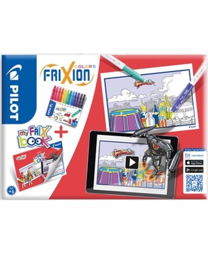 Frixion Colors - Pilot Viltstift - 12 Stuks + kleurboek.