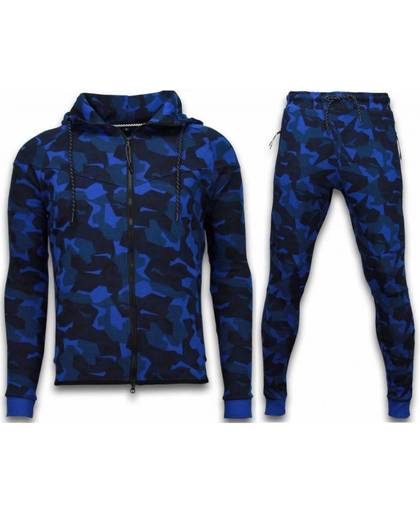 CABAN Exclusive Windrunner Camo Trainingspakken - Camouflage Joggingpak - Blauw - Maat: XS