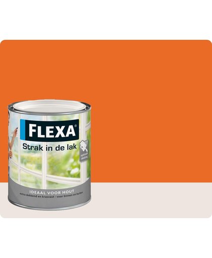 Flexa Strak In De Lak Zijdeglans - Fel Oranje - 0,75 liter