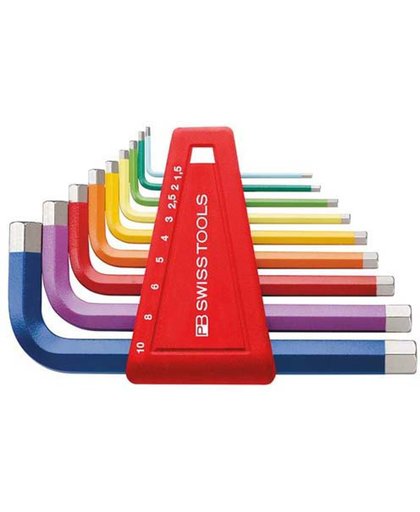 PB Swiss Tools Stiftsleutelset binnenzeskant 9 delig kleurcode