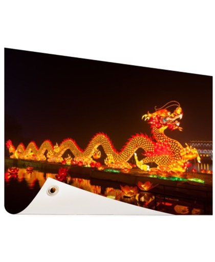 FotoCadeau.nl - Chinese lantaarndraak Tuinposter 200x100 cm - Foto op Tuinposter (tuin decoratie)
