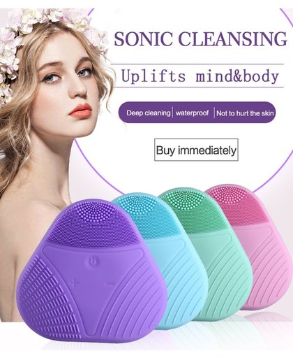 Elektrische Gezicht Massage Waterproof Roze / Elektrische gezichtsreiniger / Elektrische gezichtsborstel / Gezichtsreinigingsborstel met drie standen