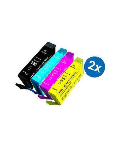 Merkloos   Inktcartridge / Alternatief voor de HP 920XL inktcartridge multipack zwart+kleuren 2 sets Cartridge