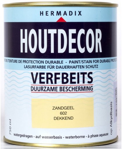 Hermadix Houtdecor verfbeits zandgeel 602 750 ml