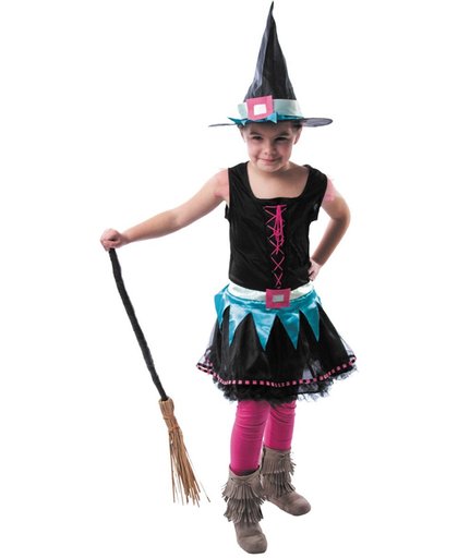Kleurrijke heksen outfit voor meisjes