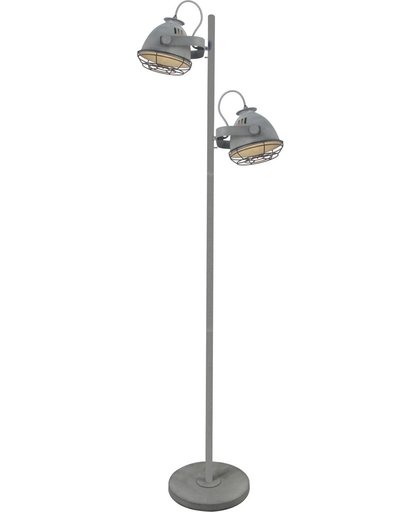 Brilliant CARMEN Vloerlamp 2x60W Grijs,Beton