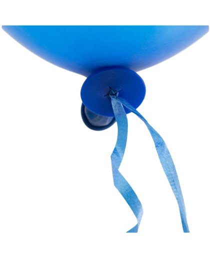 10 stuks snel sluiter ballonnen met donker blauw lint