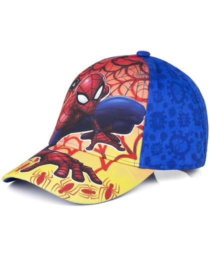 Spiderman pet/cap blauw voor kinderen - Baseball cap Marvel Spiderman 52 cm (4-6 jr)