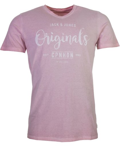 Jack & Jones Stephan T-shirt Heren Sportshirt casual - Maat L  - Mannen - roze