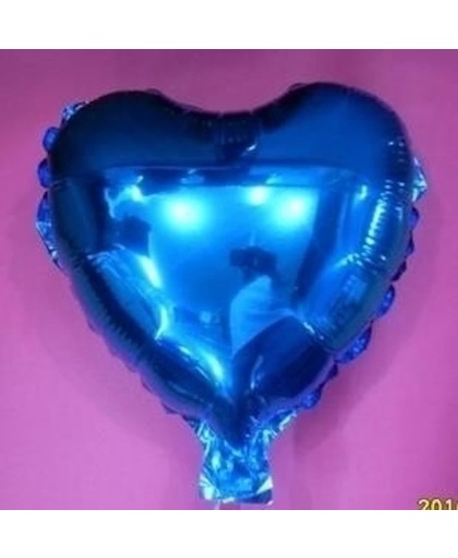 75 cm blauwe hartvormige folie ballon van hoge kwaliteit