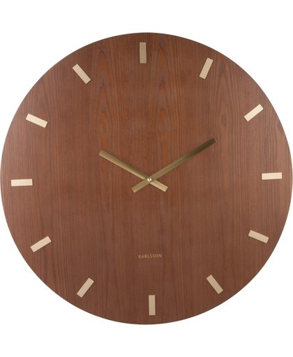 Wall clock Wood XL dark wood