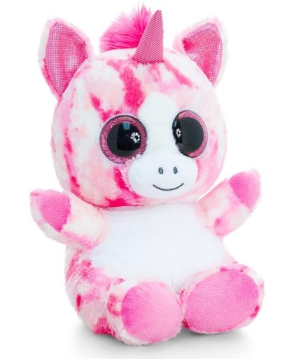 Keel Toys pluche eenhoorn knuffel roze 25 cm