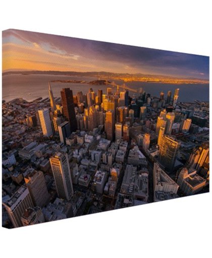 Luchtfoto San Francisco Canvas 180x120 cm - Foto print op Canvas schilderij (Wanddecoratie)