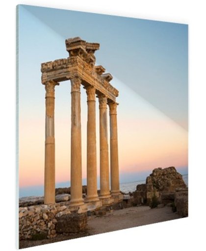 FotoCadeau.nl - Apollon tempel ruïnes Turkije Glas 50x50 cm - Foto print op Glas (Plexiglas wanddecoratie)