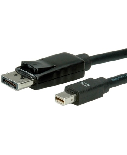Value Mini DisplayPort naar DisplayPort kabel - DP1.1 / zwart - 2 meter
