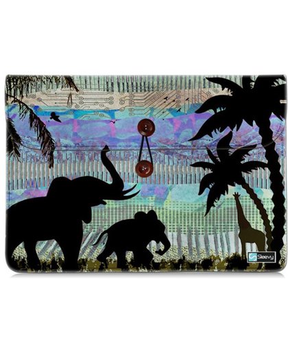 Sleevy 13,3" vilt laptophoes creatief olifanten design