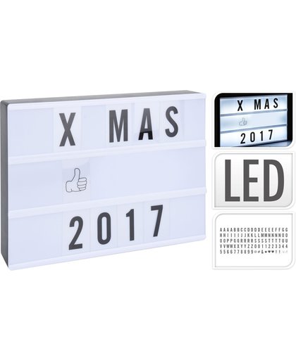 LED Letterbox lightbox (letterbak) XXL - met 100 losse letters - 24 LED's