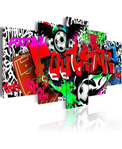 Schilderij - Graffiti: Football II