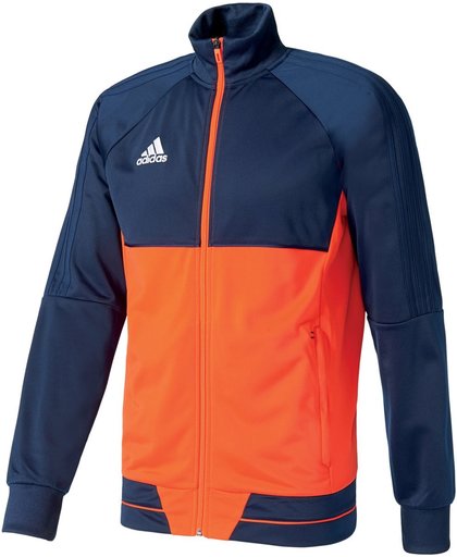 adidas Tiro17 PES Jacket Junior  Trainingsjas - Maat 140  - Unisex - oranje/blauw