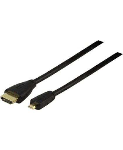 Valueline - micro HDMI (A-D) kabel - Goldplated met Ethernet
