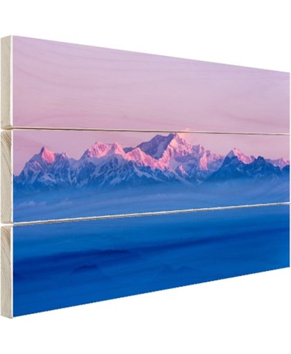 FotoCadeau.nl - Himalaya tijdens zonsopgang Hout 120x80 cm - Foto print op Hout (Wanddecoratie)