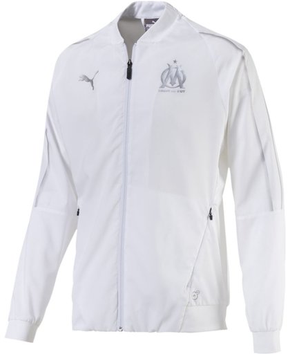 PUMA Olympique de Marseille Woven Jacket Trainingsjas Heren - Puma White