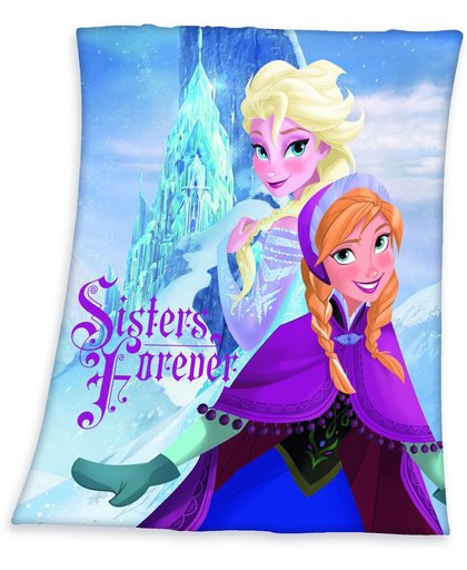 Disney Frozen - fleece deken - 100% polyester - 130x160cm - blauw