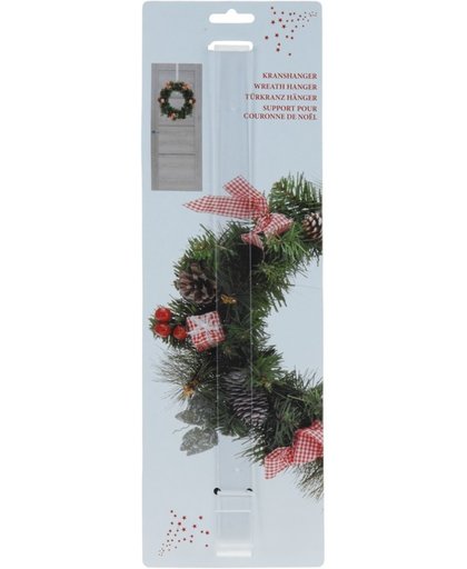 Kerstkrans hanger transparant 40 cm - kerstversiering