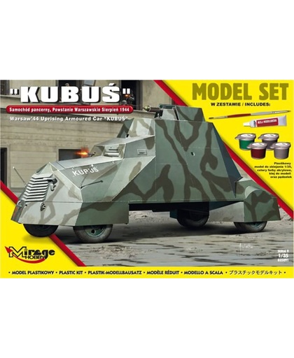 Bouwpakket Hobby Mirage schaal 1:35 Kubus armor tank 835091 incl verf