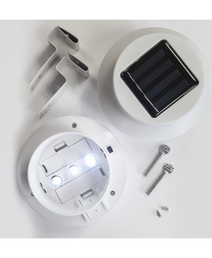 Set van 2 dakgootlampen / tuinlampen / wandlampen op zonne-energie (solar)