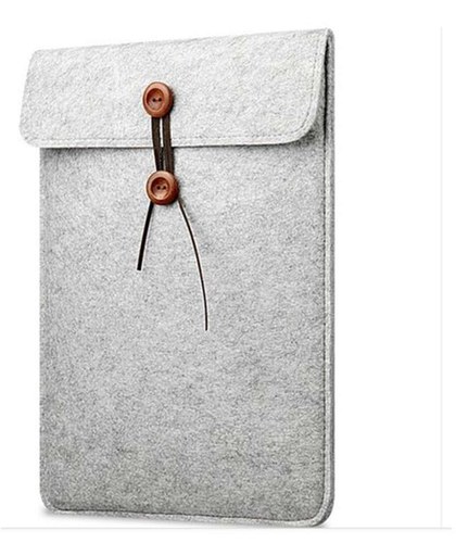 Vilten Soft Sleeve voor De Apple Macbook 12 Inch (Retina) - Laptop Case - Bescherming Cover Hoes - Grijs