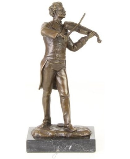 Bronzen beeld Vioolspeler