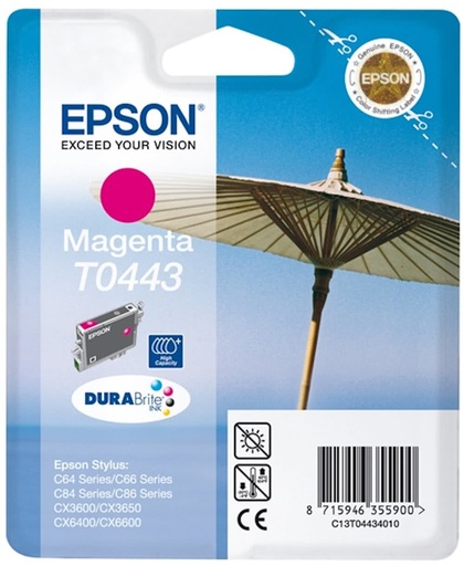 Epson Singlepack Magenta T0443, DURABrite Ink, großvolumig Tintenpatrone