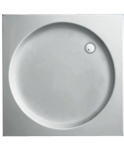 Plieger Luxury kunststof douchebak acryl vierkant met ronde inzet