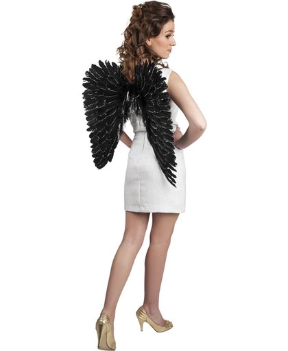 6 stuks: Engelenvleugels Splendour - zwart - 57x62cm