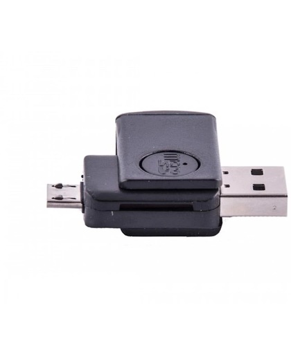 MicroSD cardreader USB microUSB zwart