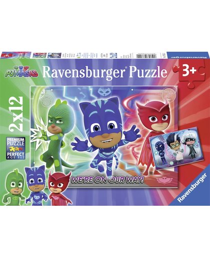 Ravensburger puzzel PJ Masks - Twee puzzels - 12 stukjes - kinderpuzzel